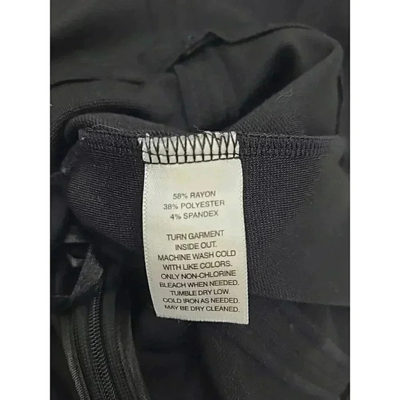 White House Black Market Pencil Dress Women's Size 2 Black Sleeveless Cowal Neck - Picture 5 of 7